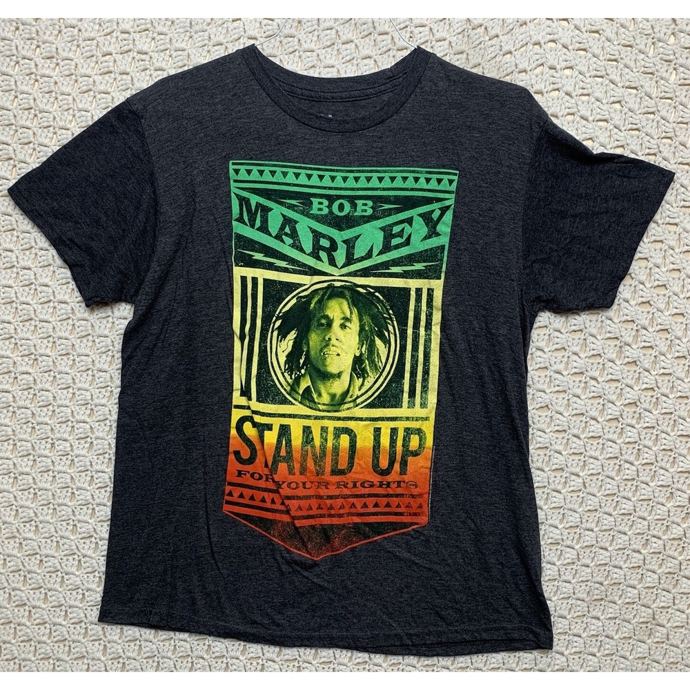 Bob Marley Zion Rootswear Stand Up Shirt Mens Large For Your Rights Reggae Music